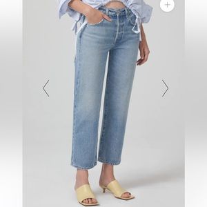 Citizens Emery Crop Relaxed Straight in Daydream wash